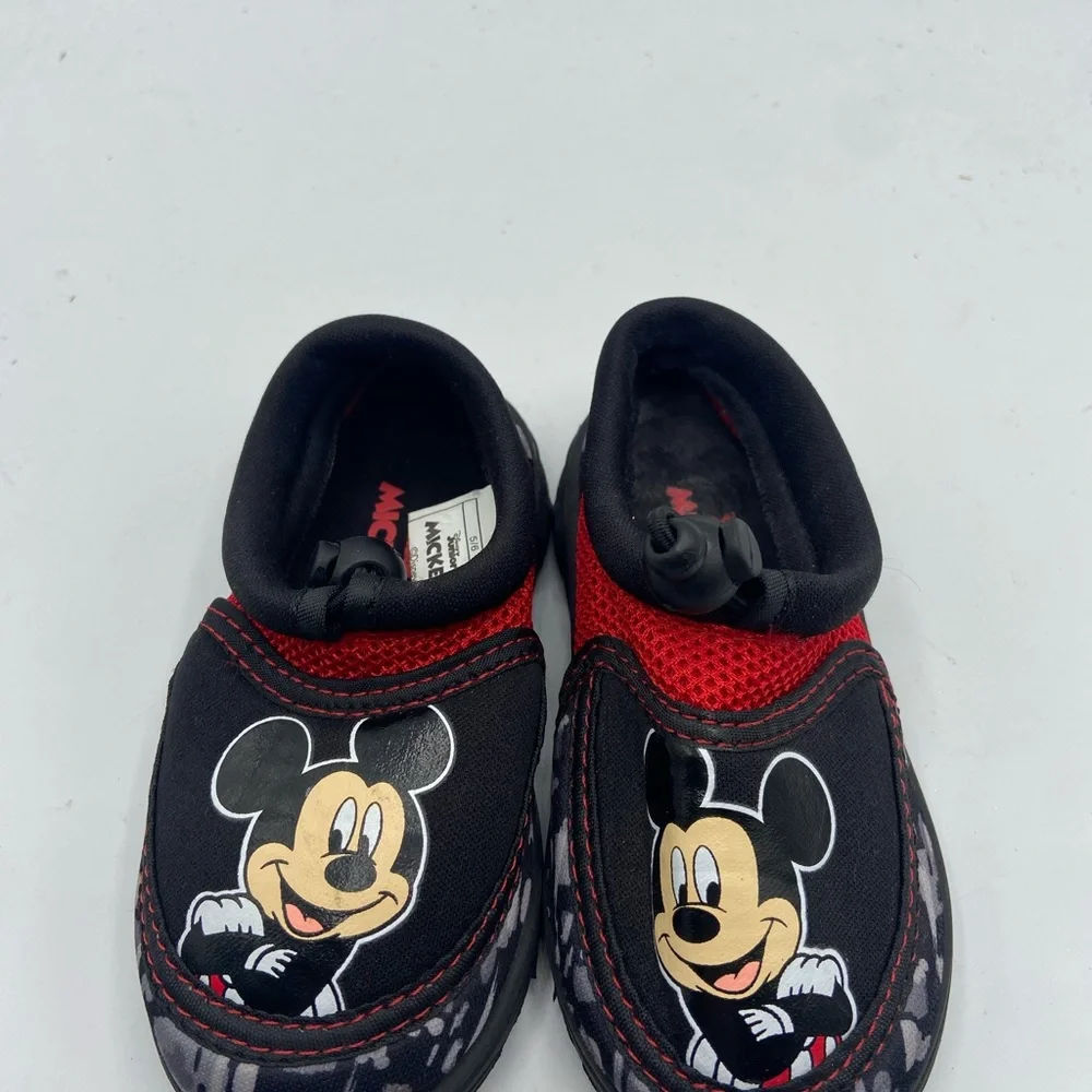 Disney Black and Red Water Shoes with Mickey Mouse Design